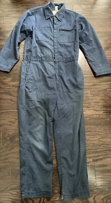 Vintage Freeze Proof Farm Work Mechanic Suit Coveralls Mens Sz Medium Vtg Blue - Image 1 of 4