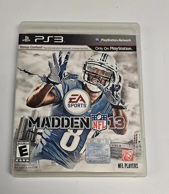 Madden NFL 13 PlayStation 3 PS3 EA Sports Electronic Arts Everyone Football CIB - Image 1 of 4