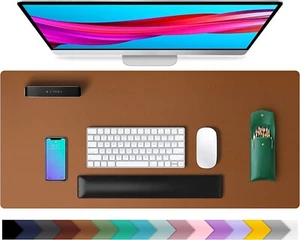 Leather Desk Pad Protector,Mouse Pad,Office Desk Mat - Picture 1 of 3