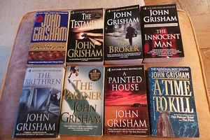 8 John Grisham Paperbacks 6 are1st Ed: Testament; Partner; Broker; Bretheren NF. - Picture 1 of 5