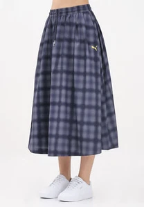PUMA Falda Mujer Azul Falda Midi Falda Midi Plisada Con Estampado ROAD TO UNITY - Imagen 1 de 5
