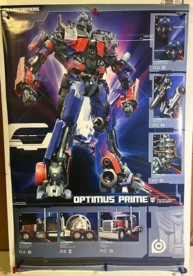 ROLLED 2007 TRANSFORMERS OPTIMUS PRIME AUTOBOTS 22X34 POSTER HASBRO  9025 P16 - Image 1 of 3