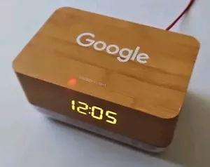 Google Promo Merch Himalayan Salt Sunrise Alarm Clock Wood Design (No Charger) - Picture 1 of 11