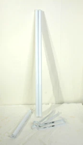 Everbilt White Rod Rack Hooks Utility Closet Trailer Wardrobe - Picture 1 of 6