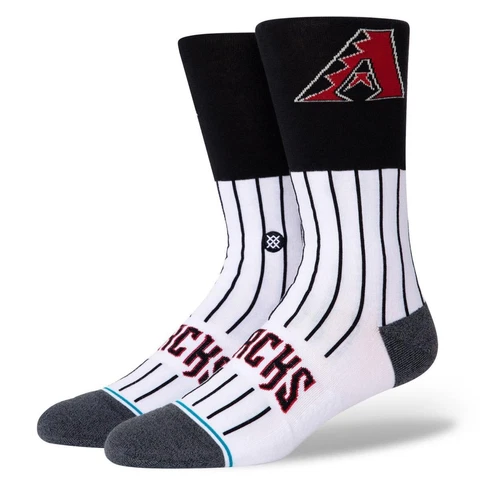 Stance ARIZ Color Arizona Diamondbacks Sock A545A20DBA White Black Medium Stripe Cover