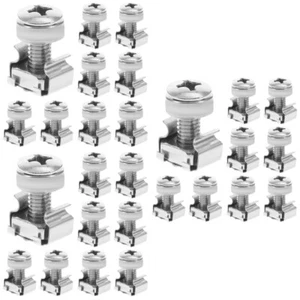 3 Count Cabinet Screw Set Server Rack Mounting Screws Cage Nut Kit - Afbeelding 1 van 12