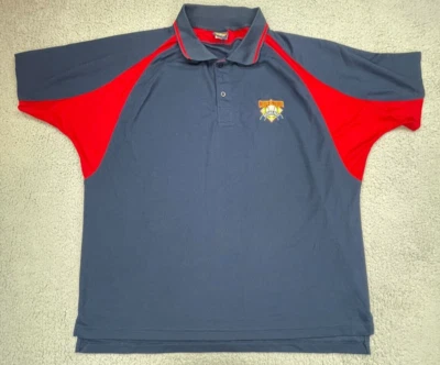 Polo Cooperstown Dreams Para Hombre 2XL Azul Rojo Acento Manga Corta Foto 1 de 4