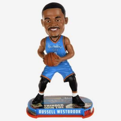 Bobblehead Russell Westbrook Oklahoma City Thunder Headline novo em folha na caixa - Imagem 1 de 2