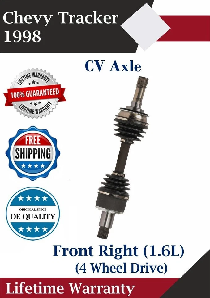 Nuevo eje CV delantero derecho original para Chevy Tracker 1998 1,6 L 4x4 garantía de por vida Foto 1 de 4