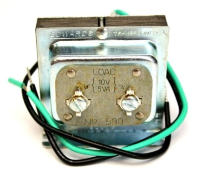 Edwards 590 Transformer 120V Primary / 10V 5VA Secondary, 50/60 Hz Old Stock  - Image 1 of 4