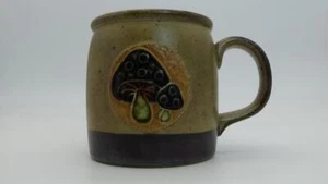 Taza de café retro con setas Otagiri Japón vintage años 70 cocina taza de sopa de cerámica - Imagen 1 de 7