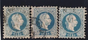 AUSTRIA, 1867, MI. 38, 5 SELLOS, USADOS, LOS TIPOS NO FUERON COMPROBADOS - Imagen 1 de 3