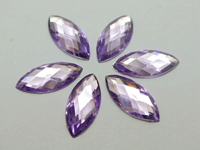 500 Flatback Acrylic Horse Eye Rhinestone Gems 9X20mm No Hole Various Colour - Image 1 of 4