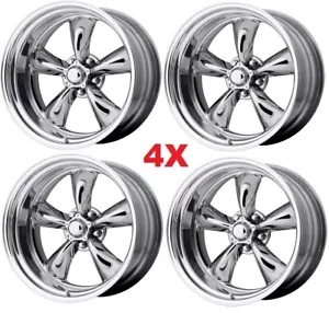15 VINTAGE WHEELS RIMS TORQ THRUST AMERICAN RACING CLASSIC POLISHED FIVE SPOKES - Picture 1 of 6