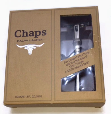 RARO DE COLECCIÓN ~ CHAPS BY Ralph Lauren ~ 1,8 oz/55 ml spray de colonia con navaja ~ Nuevo de Lote Antiguo Foto 1 de 4