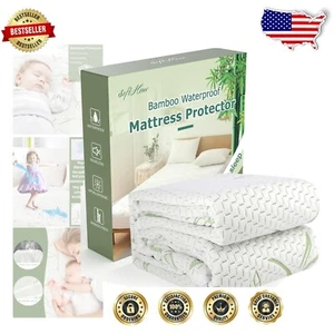 Deep Pocket Waterproof Mattress Protector in California King - Bamboo Fabric - Picture 1 of 10
