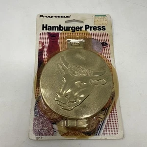 Prensa de carne Progressus 1970 de colección hamburguesa hamburguesa fabricante de hamburguesas sin. 9 Aluminio NIP NUEVO - Imagen 1 de 8