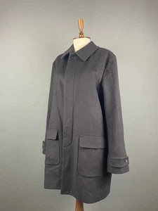 Gieves & Hawkes Herren Mantel Schwarz Knopf Langarm Winter Warm - Bild 1 von 14