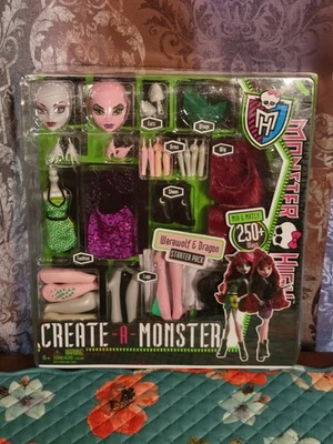 New Monster High Create-A-Monster Werewolf & Dragon dolls starter pack Mattel - Image 1 of 4