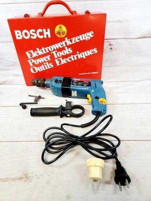 Vintage Bosch Swiss 1198.7 Hammer Drill 220v 700w 2.4a W/Original Metal Case - Image 1 of 4