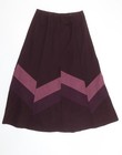 Marks and Spencer Women’s Purple Midi Wool A-Line Skirt Size 10