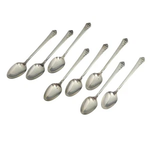 8 Oneida DAMAST ROSE Sterlingsilber Demi/Demitasse Löffel Set 4,08" Lot - Bild 1 von 4
