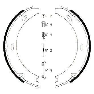 For Porsche Boxster 1997-2005 Zimmermann Rear Parking Brake Shoe Kit Foto 1 de 1