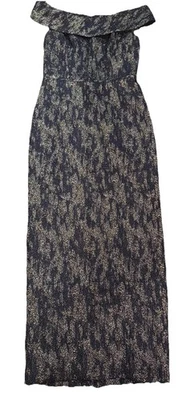 Vestido de diseñador Rickie Freeman por Teri Jon metálico con hombros descubiertos para mujer Foto 1 de 4