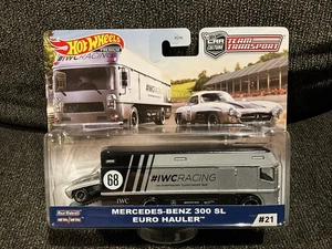 Transporte Hot Wheels Premium Team Mercedes-Benz 300 SL y Euro Hauler - Imagen 1 de 6