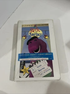 Barney Rock With Barney VHS 1991 Video Tape Sing Along Song Purple Dinosaur - Imagen 1 de 5