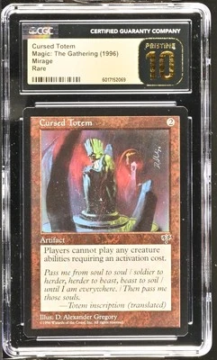 CURSED TOTEM Mirage Rare CGC 10 Pristine MTG [Nostalgium] - Image 1 of 2