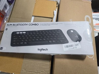 LOGITECH SLIM BLUETOOTH COMBO KEYBOARD and MOUSE (NEW IN BOX) - Image 1 of 3