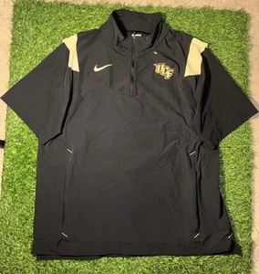 UCF Knights Citronauts Football Team Issued Nike Black Gold Quarter Zip Shirt - Picture 1 of 5