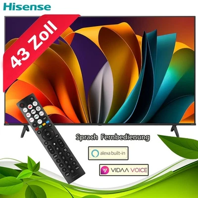 Hisense 43 Zoll 4K UHD Fernseher 43A6N Smart Vidaa TV Dolby Vision HDR DTS WLAN