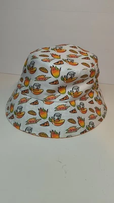 Little Caesar's Mountain Dew Bucket 帽子男式均码白色芒果图案 — 第 1/4 张图片