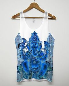 Ganesha invert all over print vest tank top sleeveless singlet elephant god men