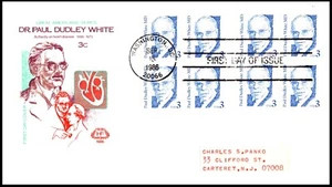 US FDC #2170 Dr. Paul Dudley White, House of Farnam Cachet, 1986 Washington DC - Picture 1 of 3