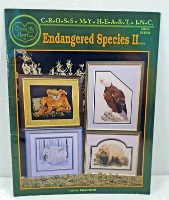 Cross My Heart CSB-74 Endangered Species II Cross Stitch Pattern Leaflet - Image 1 of 2