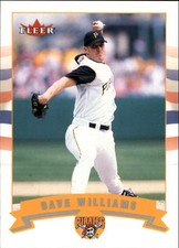 2002 Fleer Pittsburgh Pirates Baseball Card #253 Dave Williams