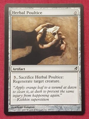 Magic The Gathering LORWYN HERBAL POULTICE artifact card MTG - Image 1 of 2