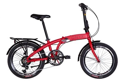Faltrad Folding Bike 20" City Stadt Gepäckträger Rack Aluminium Rot RH 32 cm - Bild 1 von 3