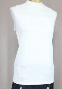 Lauren Ralph Lauren Women's Cream Ivory Stretch Knit Blouse Top Ret $98 New - Picture 1 of 4