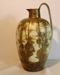 WUNDERSCHÖNES JUGENDSTIL GOLDPORTRÄT EWER 19. JAHRHUNDERT - Bild 1 von 8