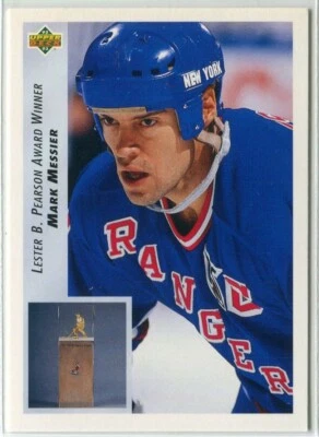 1992-93 Upper Deck #432 Mark Messier New York Rangers - Lester Pearson Award - Image 1 of 2