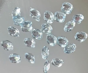 fancy cut aquamarine loose gemstones with garnet - Picture 1 of 1