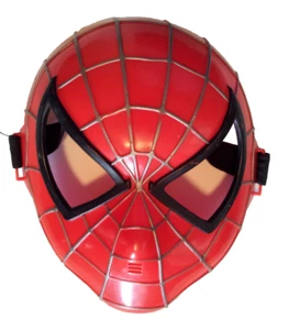 Marvel 2004 Spiderman Face Mask Spider Man Movie Child Size Pretend Play Plastic - Picture 1 of 12