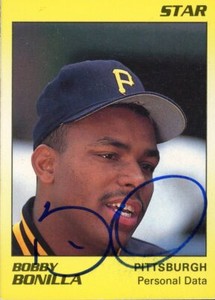 1990 Star BOBBY BONILLA Signed Card autograph PIRATES METS