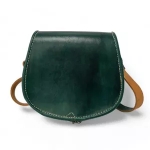 UNBRANDED Dark Green Buckle Fastening Genuine Leather Handbag Shoulder Bag U04  - Picture 1 of 7
