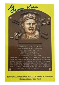 George Kell Red Sox Signed Auto Baseball Hall Of Fame HOF Plaque PSA/DNA (B59) - Picture 1 of 2