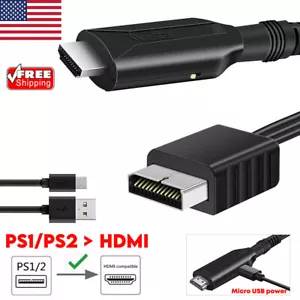 Per Sony PS1 PS2 a HDMI Convertitore Adattatore Audio Videogioco Console a TV Cavo - Foto 1 di 12